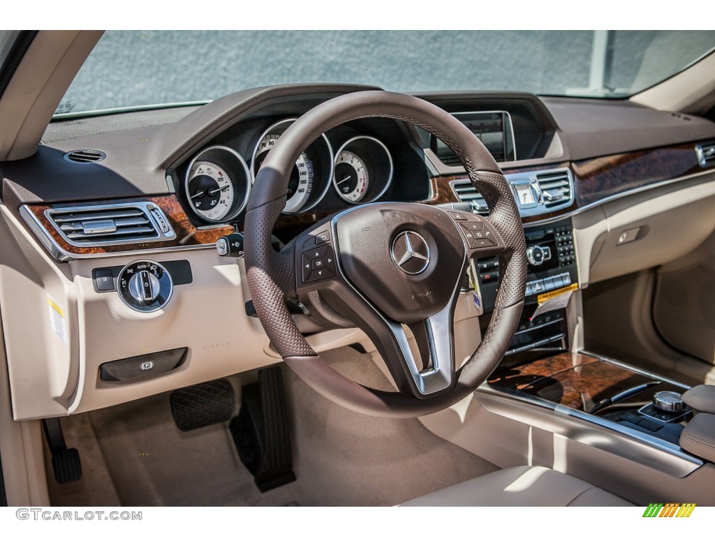 2014 E 350 Coupe - Diamond White Metallic / Silk Beige/Espresso Brown photo #5