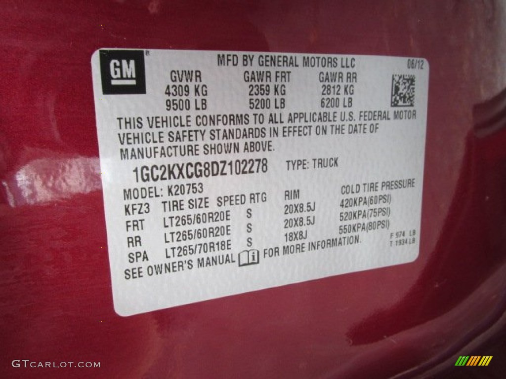 2013 Silverado 2500HD LT Extended Cab 4x4 - Deep Ruby Metallic / Ebony photo #43