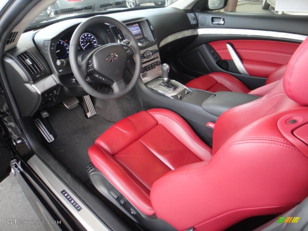 Monaco Red Interior 2012 Infiniti G IPL G Coupe Photo #88451292