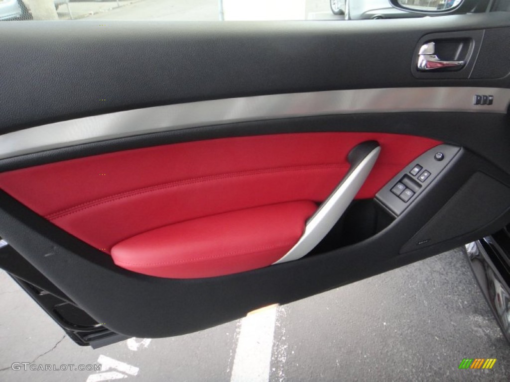 2012 Infiniti G IPL G Coupe Monaco Red Door Panel Photo #88451361
