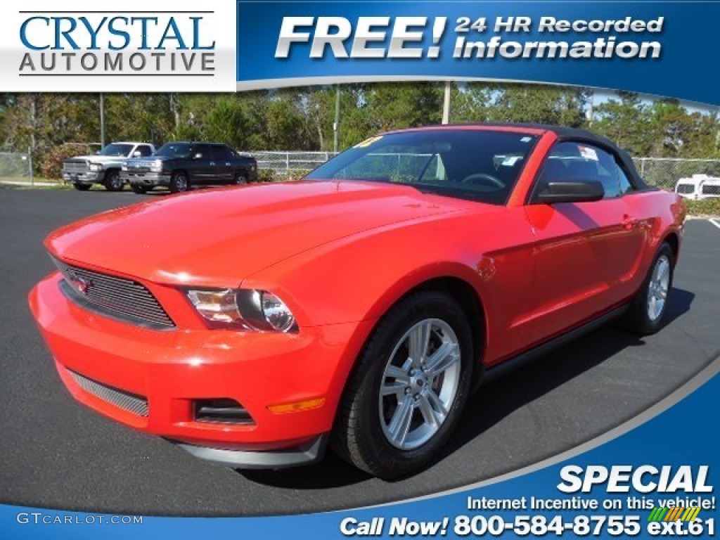 2012 Mustang V6 Premium Convertible - Race Red / Charcoal Black photo #1
