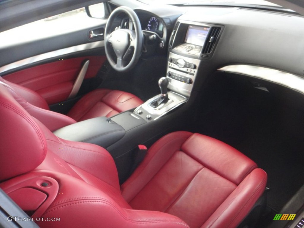 2012 Infiniti G IPL G Coupe Monaco Red Dashboard Photo #88451466