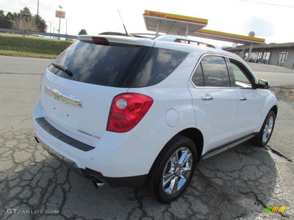 2010 Equinox LTZ AWD - Summit White / Jet Black/Brownstone photo #9