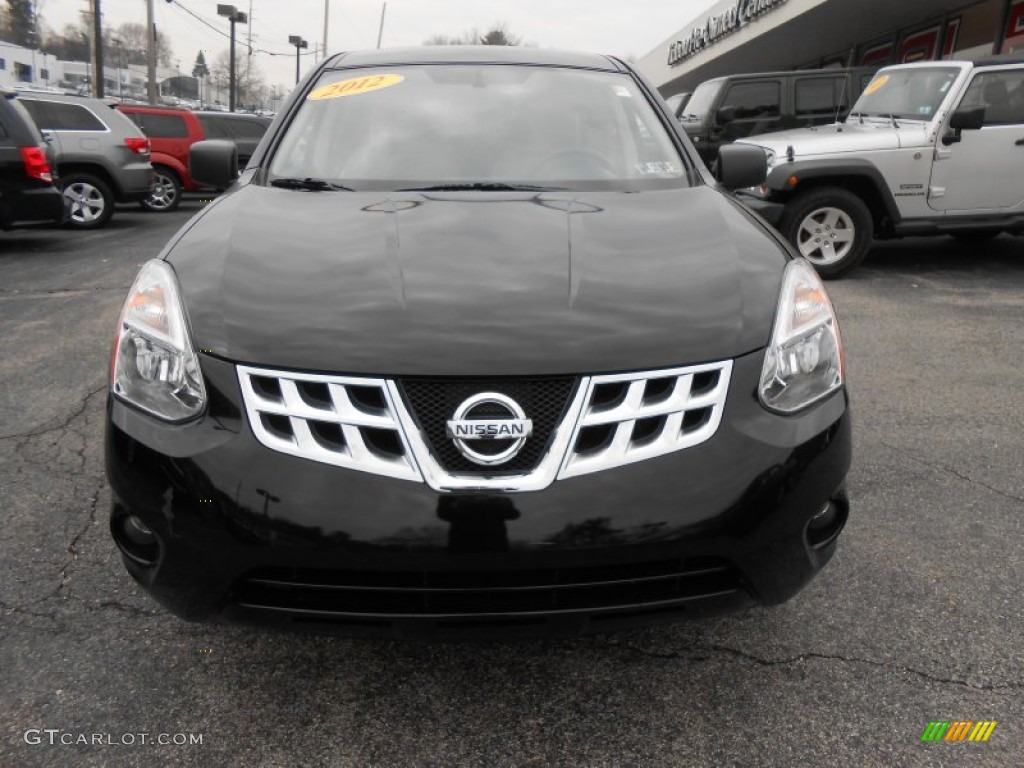 2012 Rogue S Special Edition AWD - Super Black / Gray photo #2
