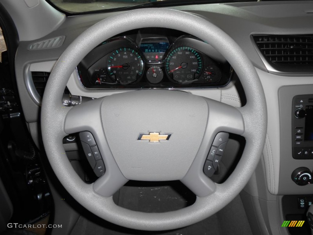2014 Chevrolet Traverse LS AWD Dark Titanium/Light Titanium Steering Wheel Photo #88453349
