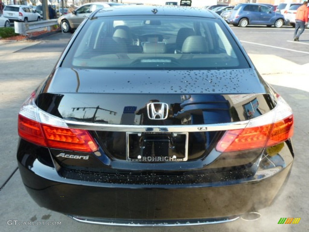 2014 Accord EX-L Sedan - Crystal Black Pearl / Black photo #4