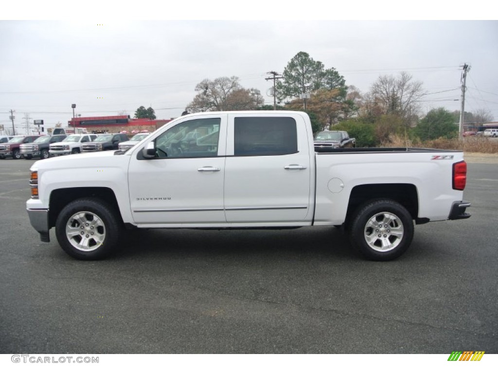 2014 Silverado 1500 LTZ Crew Cab 4x4 - Summit White / Cocoa/Dune photo #3