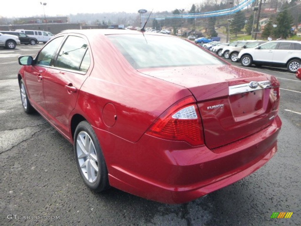 2012 Fusion SEL V6 AWD - Red Candy Metallic / Charcoal Black photo #4