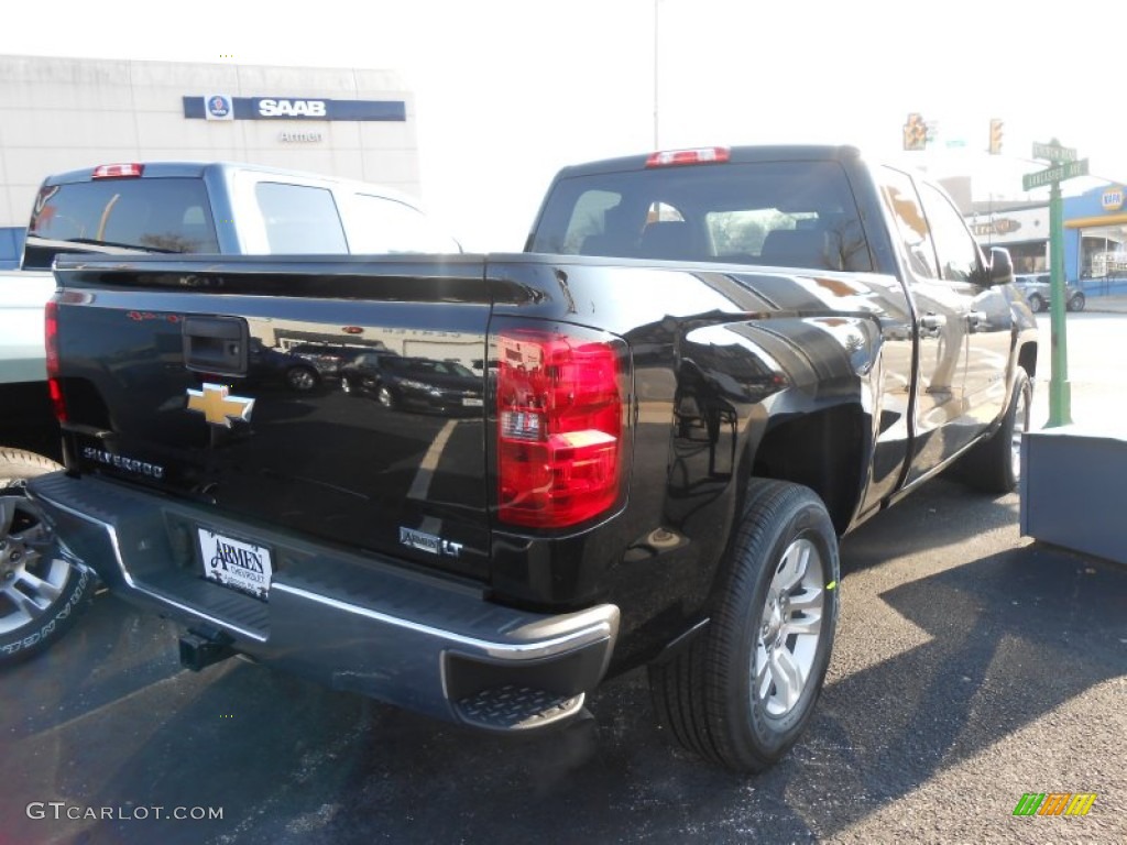 2014 Silverado 1500 LT Double Cab 4x4 - Black / Jet Black/Dark Ash photo #4