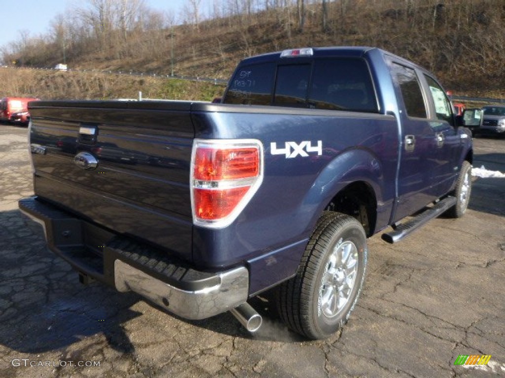 2013 F150 XLT SuperCrew 4x4 - Blue Jeans Metallic / Steel Gray photo #2