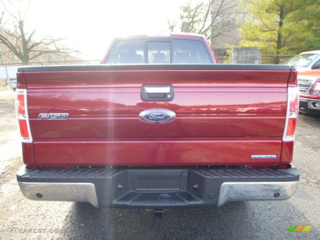 2013 F150 XLT SuperCab 4x4 - Ruby Red Metallic / Steel Gray photo #3