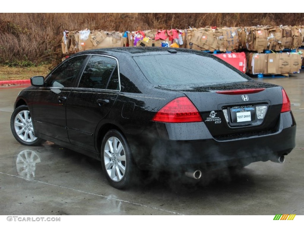 2007 Accord EX-L V6 Sedan - Nighthawk Black Pearl / Ivory photo #20