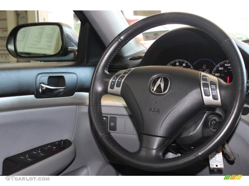 2005 Acura TSX Sedan Quartz Steering Wheel Photo #88459590