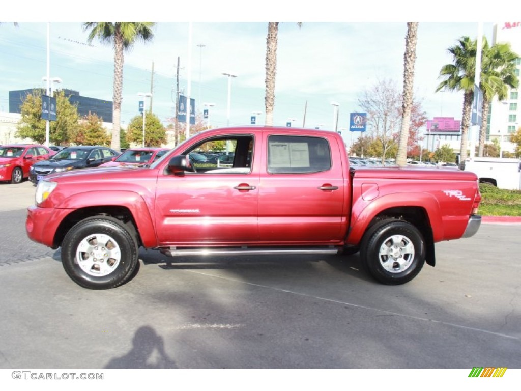 2006 Tacoma V6 PreRunner Double Cab - Impulse Red Pearl / Graphite Gray photo #5