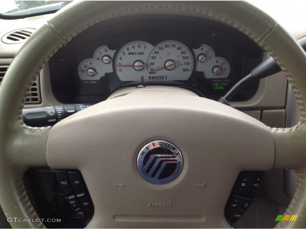 2005 Mountaineer V8 Premier AWD - Ivory Parchment Tri-Coat / Medium Dark Parchment photo #14