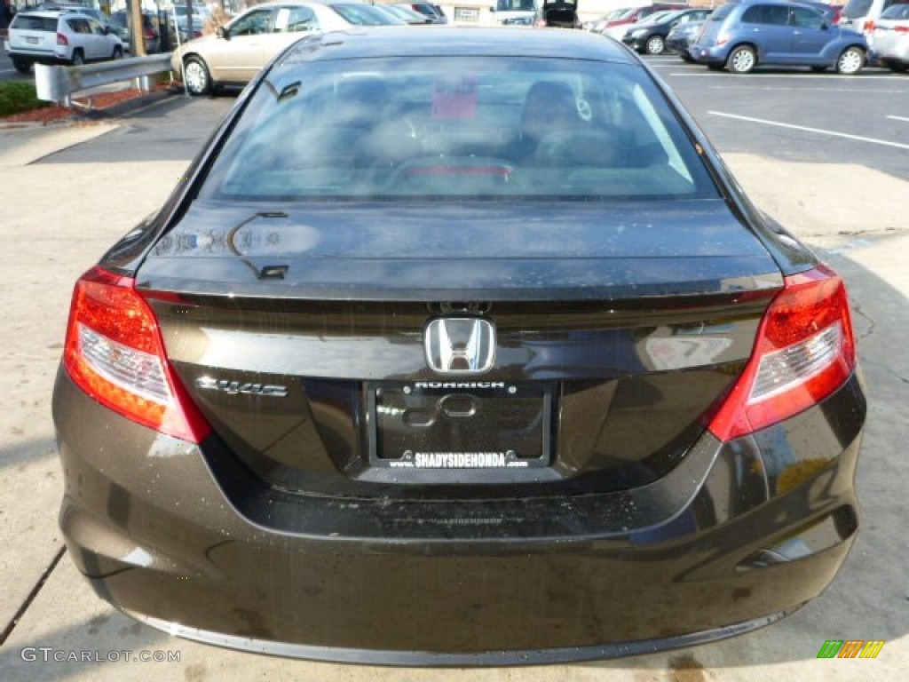 2013 Civic LX Coupe - Kona Coffee Metallic / Black photo #4