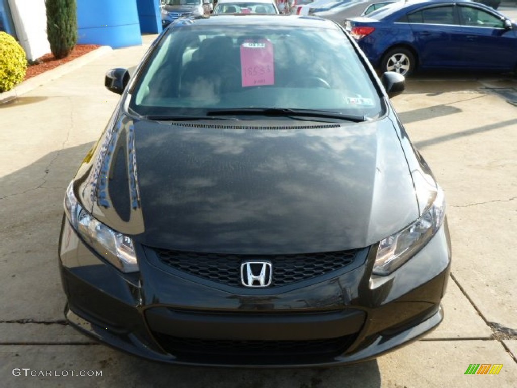 2013 Civic LX Coupe - Kona Coffee Metallic / Black photo #10