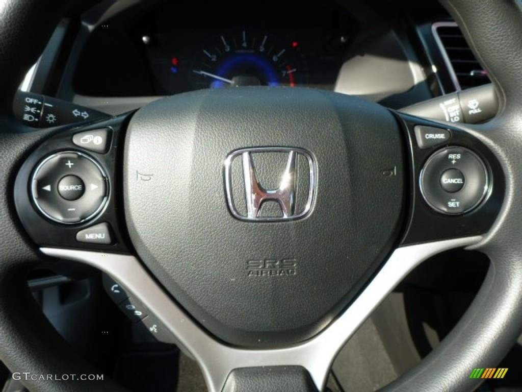 2013 Civic LX Coupe - Kona Coffee Metallic / Black photo #16