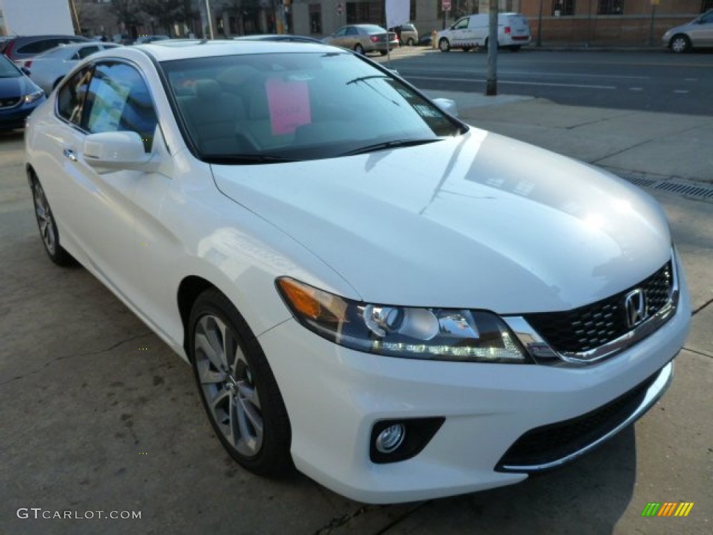 2013 Accord EX-L V6 Coupe - White Orchid Pearl / Ivory photo #9