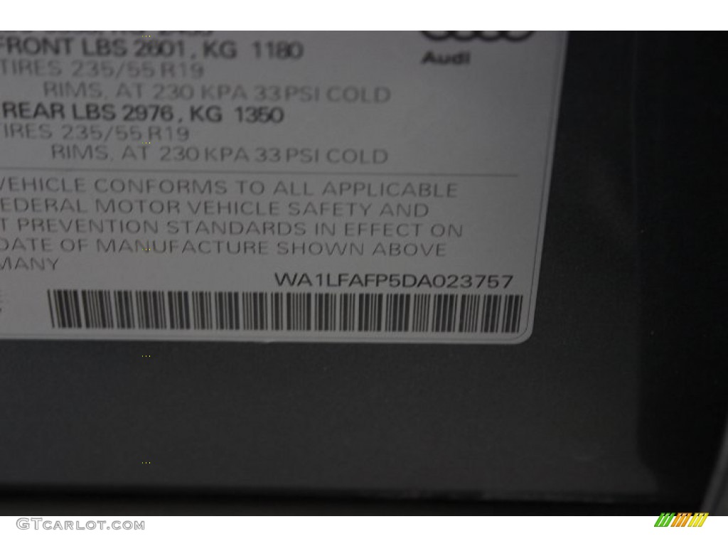 2013 Q5 2.0 TFSI quattro - Monsoon Gray Metallic / Black photo #52