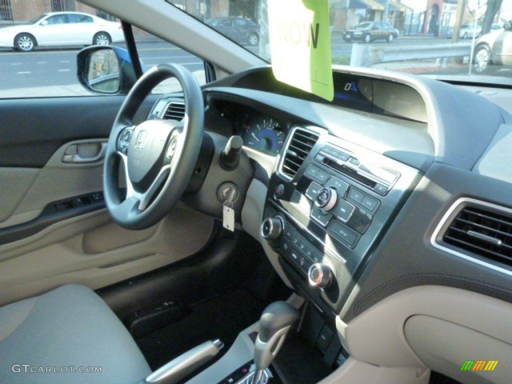 2013 Civic LX Sedan - Dyno Blue Pearl / Gray photo #8