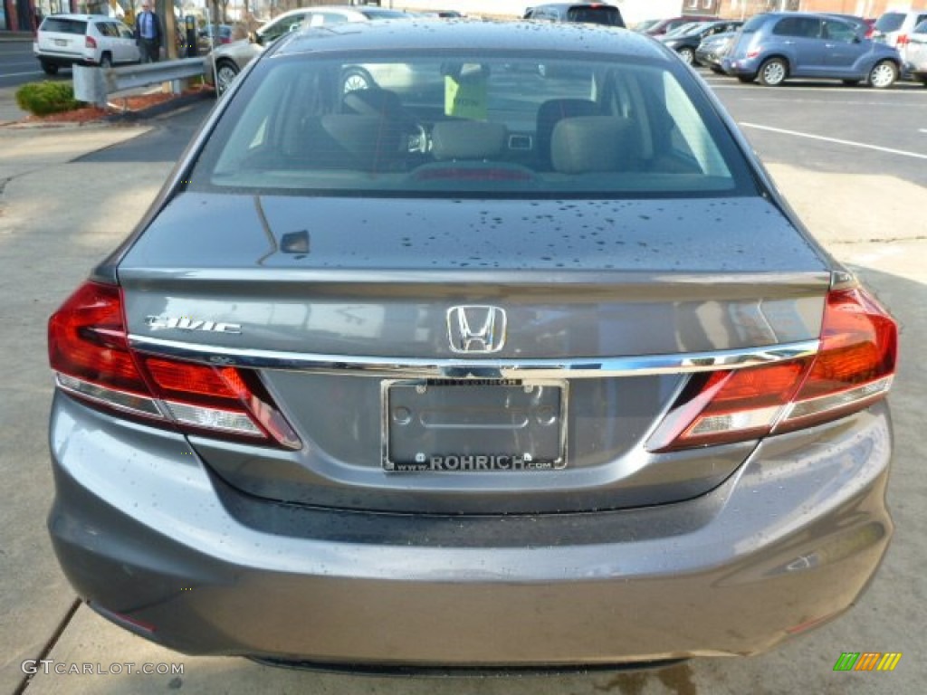 2013 Civic LX Sedan - Polished Metal Metallic / Black photo #4