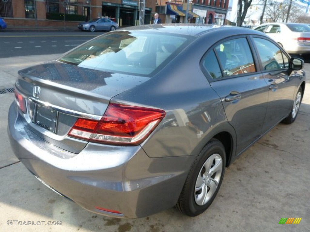 2013 Civic LX Sedan - Polished Metal Metallic / Black photo #5