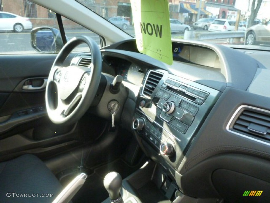 2013 Civic LX Sedan - Polished Metal Metallic / Black photo #8