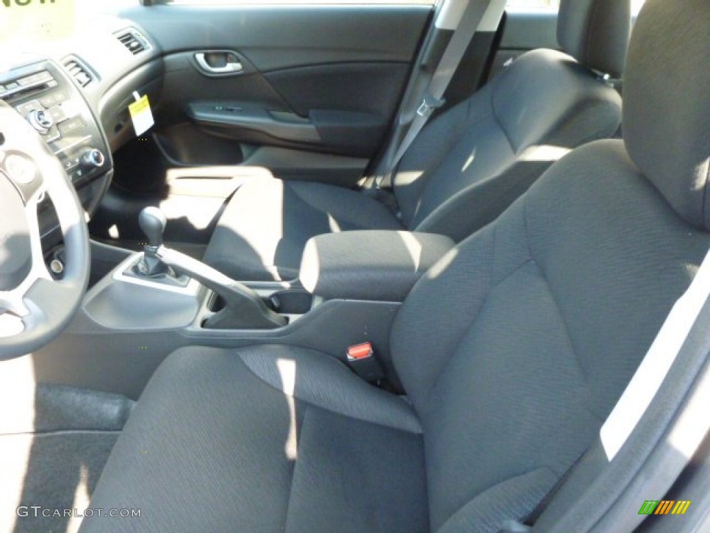 2013 Civic LX Sedan - Polished Metal Metallic / Black photo #12