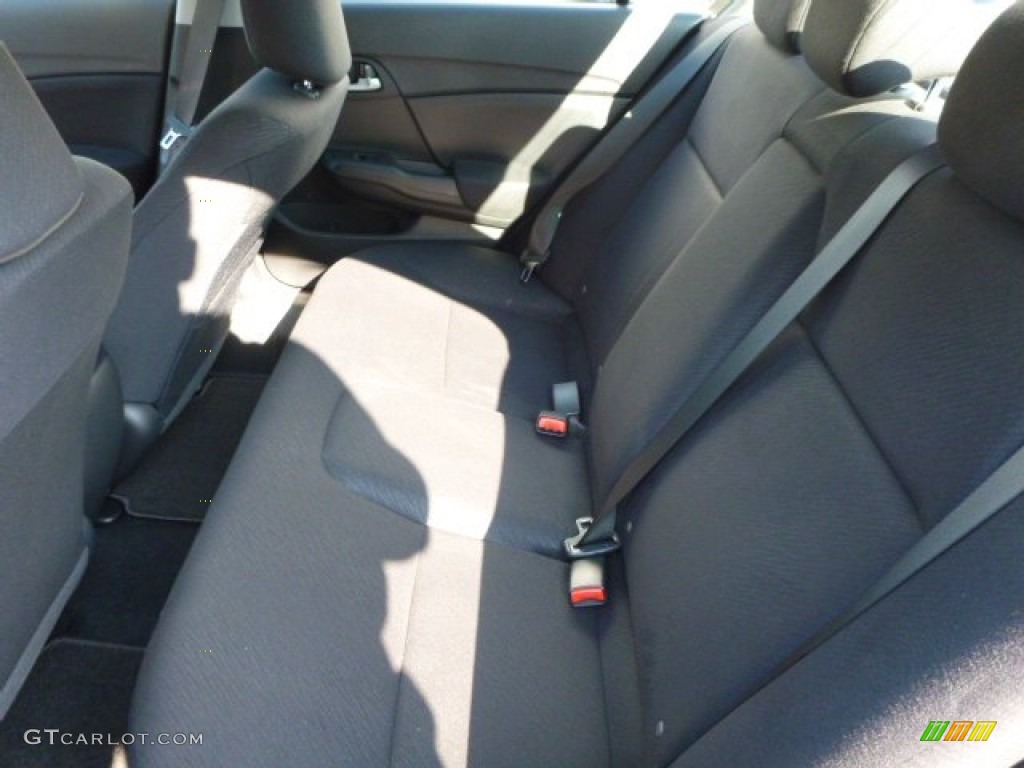 2013 Civic LX Sedan - Polished Metal Metallic / Black photo #13