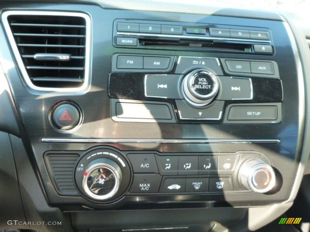 2013 Civic LX Sedan - Polished Metal Metallic / Black photo #18