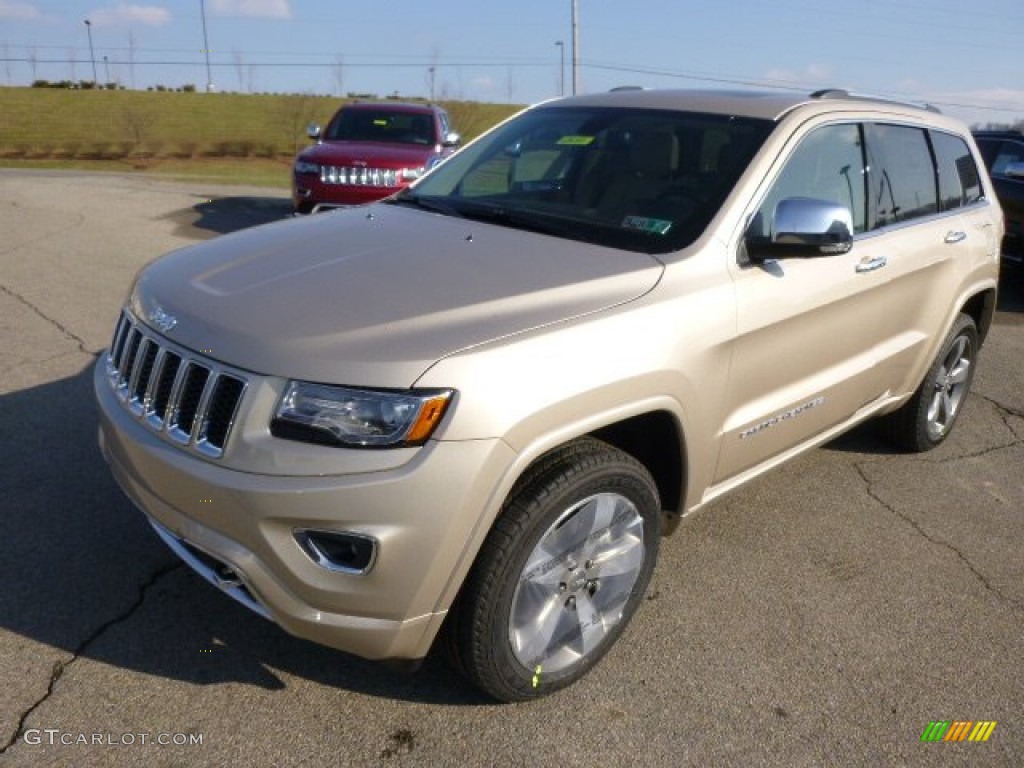 Cashmere Pearl 2014 Jeep Grand Cherokee Overland 4x4 Exterior Photo #88469370
