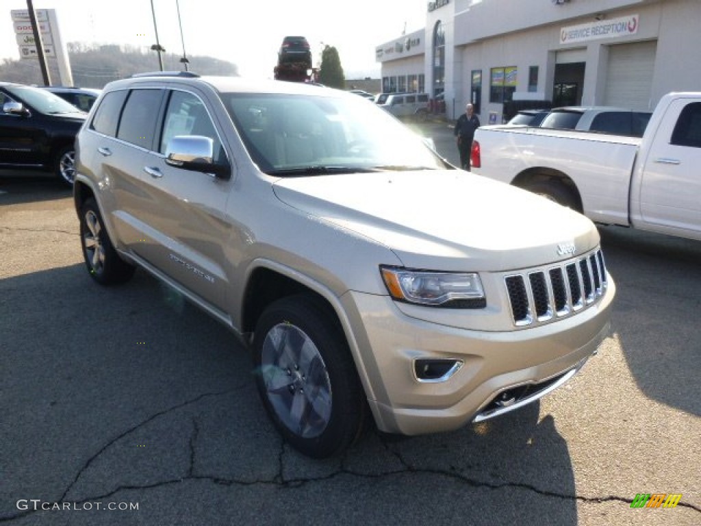 2014 Grand Cherokee Overland 4x4 - Cashmere Pearl / Overland Nepal Jeep Brown Light Frost photo #4