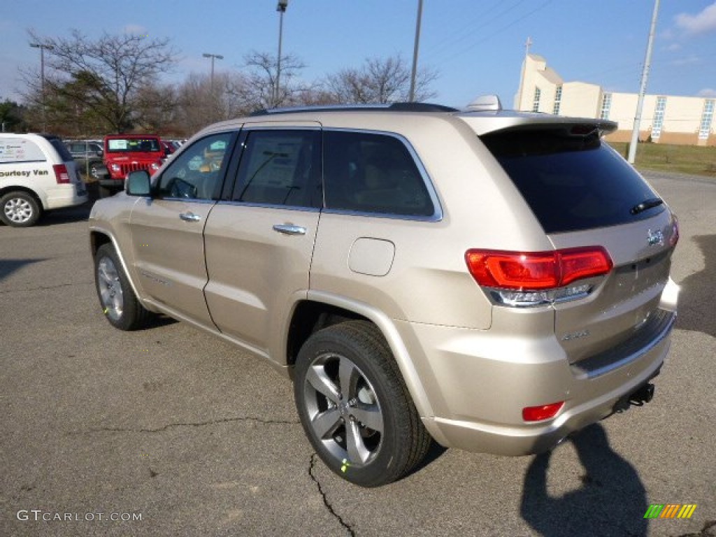 2014 Grand Cherokee Overland 4x4 - Cashmere Pearl / Overland Nepal Jeep Brown Light Frost photo #8