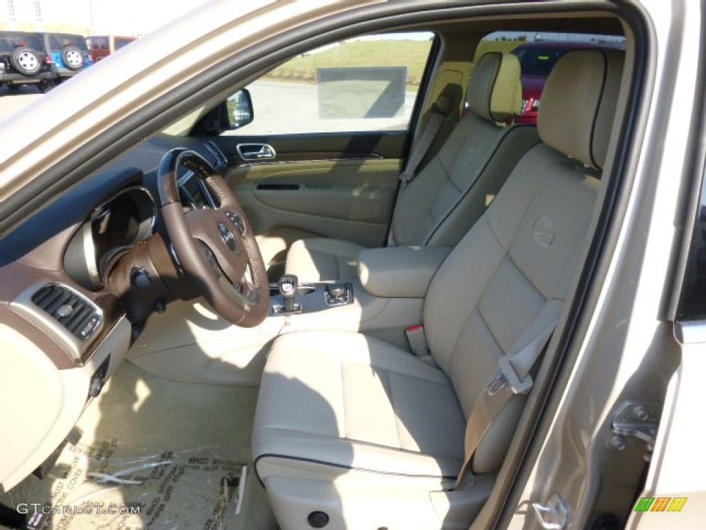 2014 Grand Cherokee Overland 4x4 - Cashmere Pearl / Overland Nepal Jeep Brown Light Frost photo #10