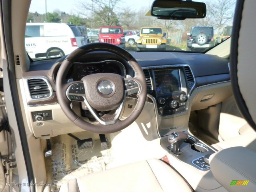 2014 Grand Cherokee Overland 4x4 - Cashmere Pearl / Overland Nepal Jeep Brown Light Frost photo #14