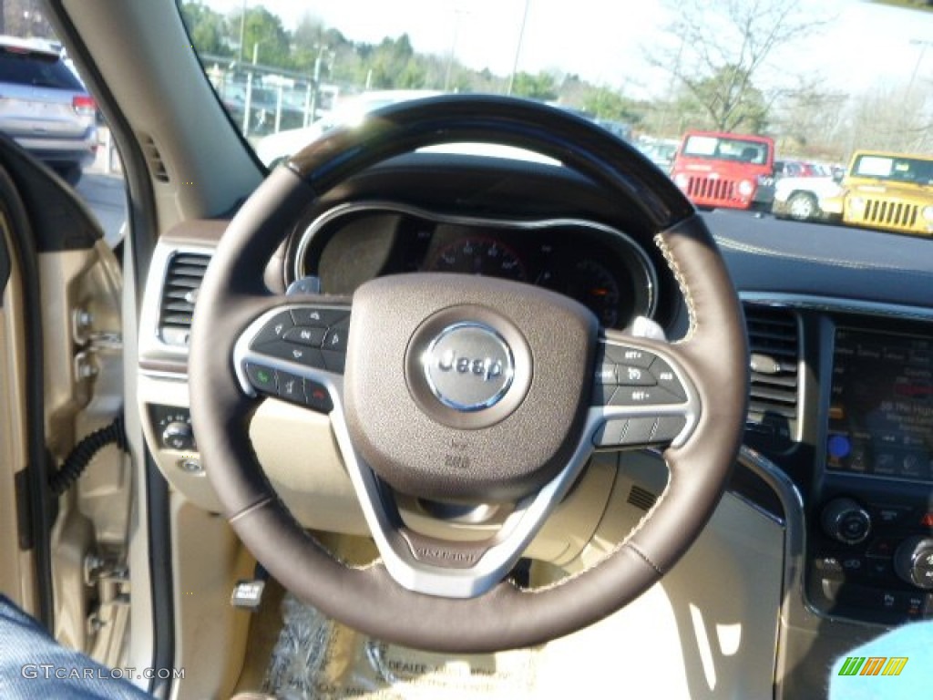 2014 Grand Cherokee Overland 4x4 - Cashmere Pearl / Overland Nepal Jeep Brown Light Frost photo #19