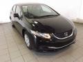 2013 Crystal Black Pearl Honda Civic LX Sedan  photo #1