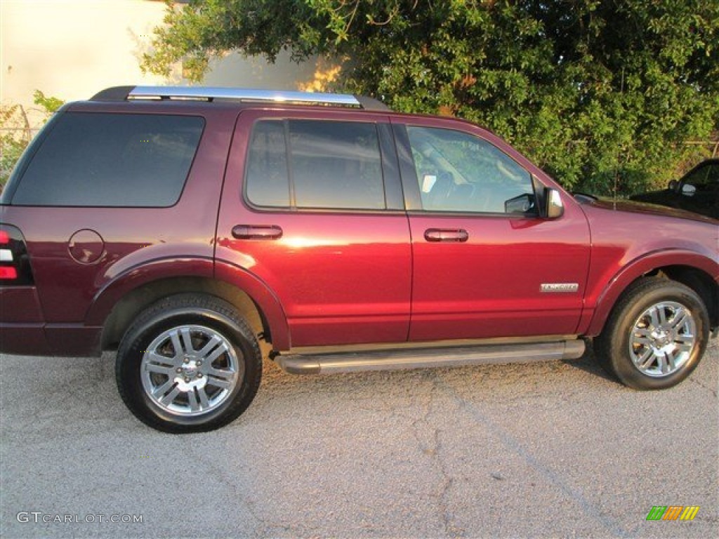 2008 Explorer Limited - Dark Cherry Metallic / Black photo #3