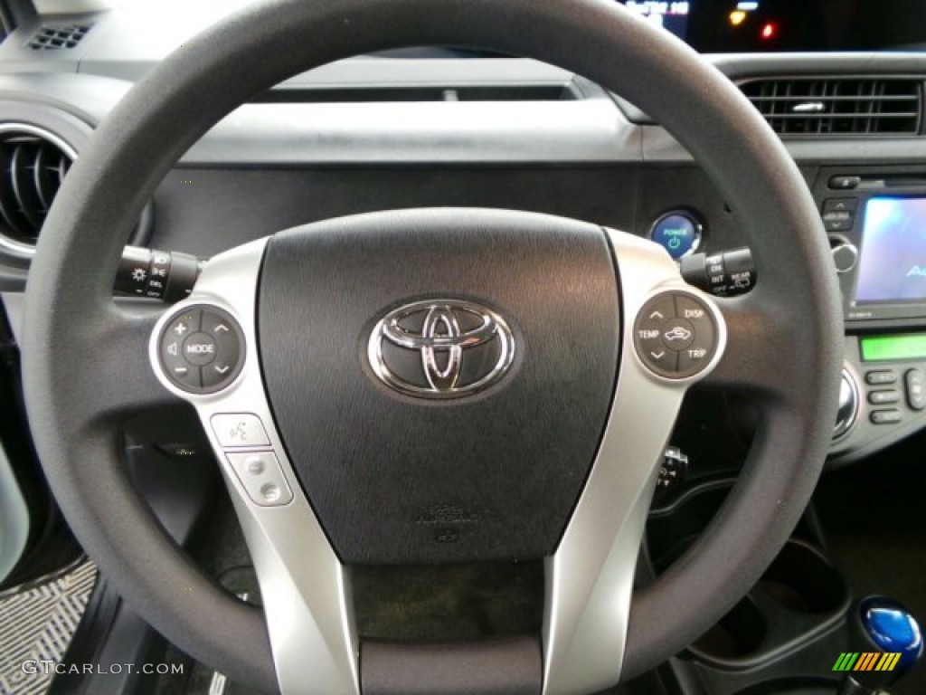 2012 Prius c Hybrid Four - Black Sand Pearl / Black photo #15