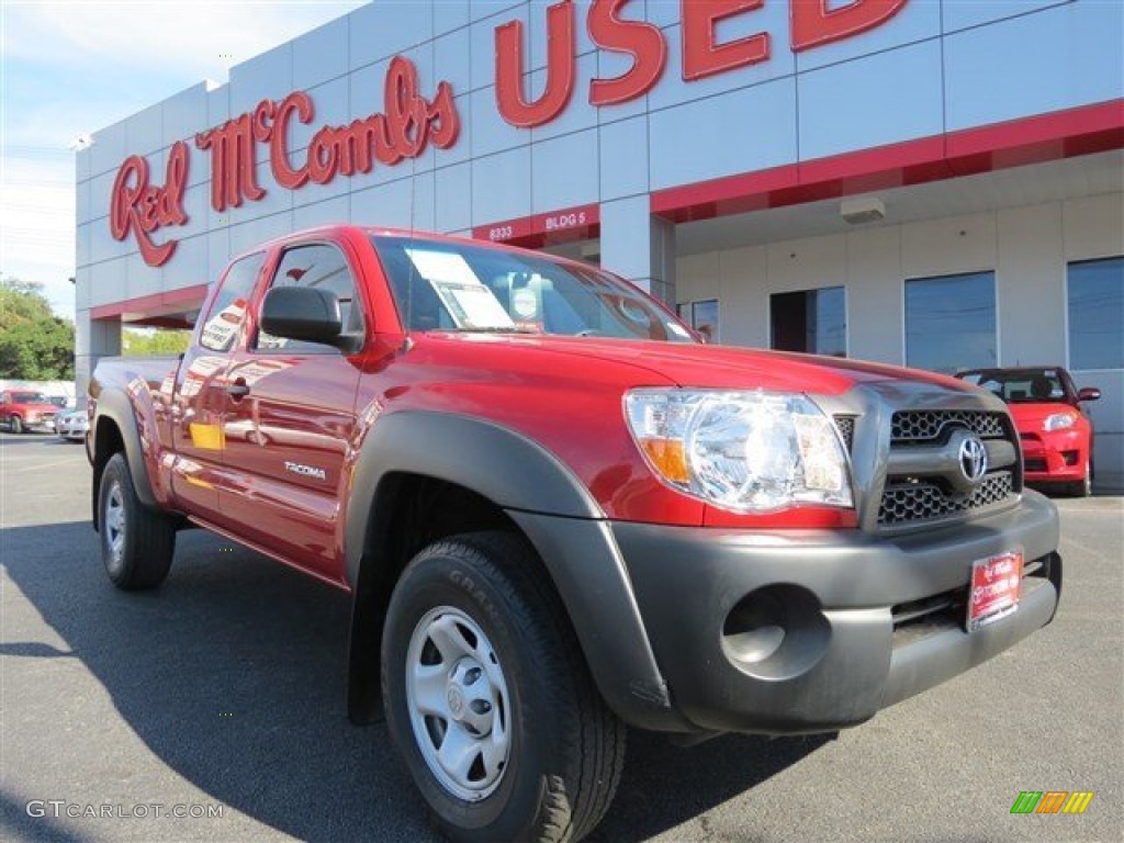 2011 Tacoma SR5 Access Cab 4x4 - Barcelona Red Metallic / Graphite Gray photo #1