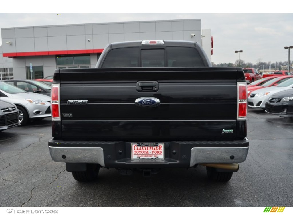 2010 F150 Lariat SuperCrew - Tuxedo Black / Tan photo #5