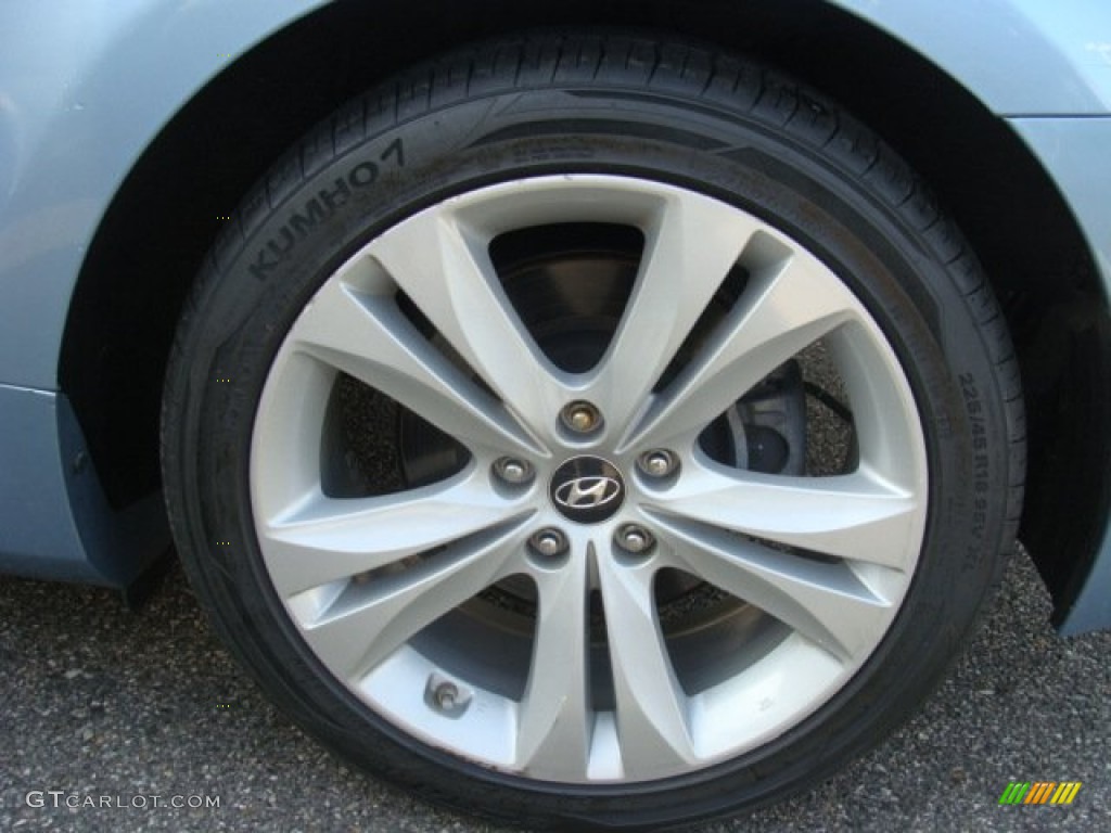 2010 Genesis Coupe 3.8 Grand Touring - Aqua Minerale Blue / Black photo #14