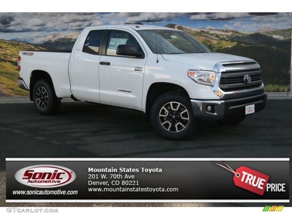 2014 Tundra SR5 TRD Double Cab 4x4 - Super White / Black photo #1