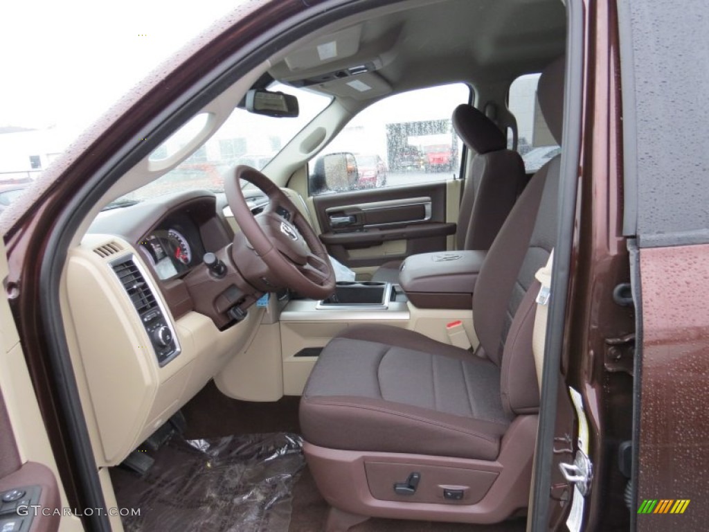 Canyon Brown/Light Frost Beige Interior 2014 Ram 3500 Big Horn Crew Cab Dually Photo #88485733