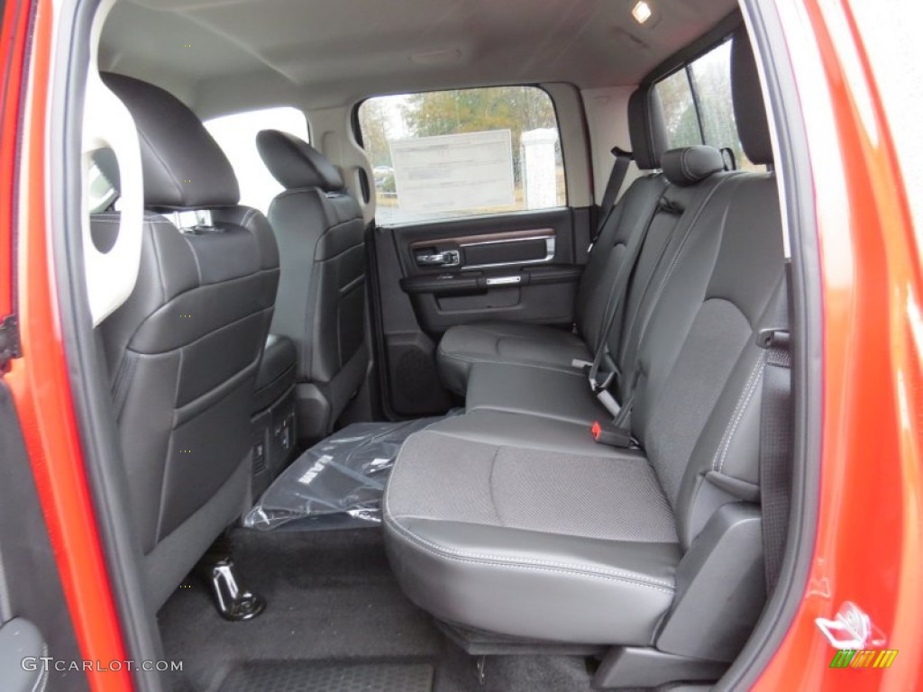 Black Interior 2014 Ram 1500 Laramie Crew Cab Photo #88486023