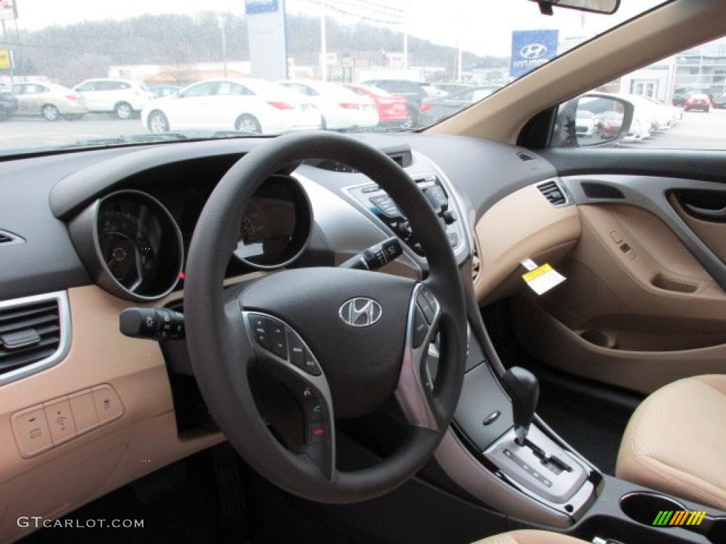 2013 Elantra GLS - Desert Bronze / Beige photo #7