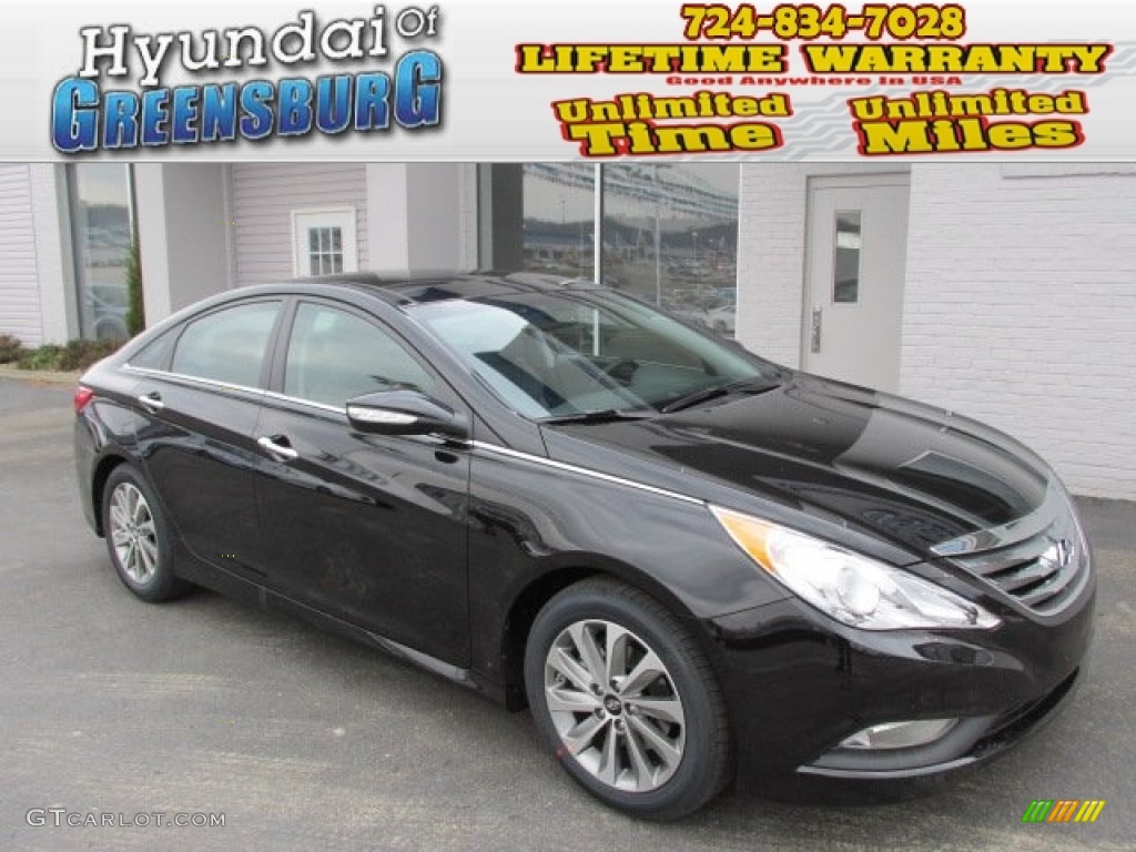 2014 Sonata Limited - Phantom Black Metallic / Gray photo #1