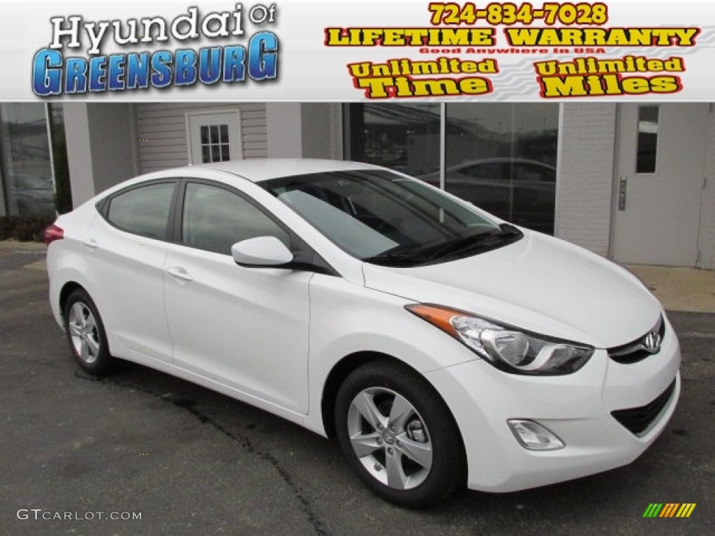 Shimmering White Hyundai Elantra