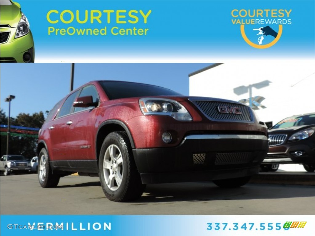 2008 Acadia SLT - Red Jewel / Light Titanium photo #1